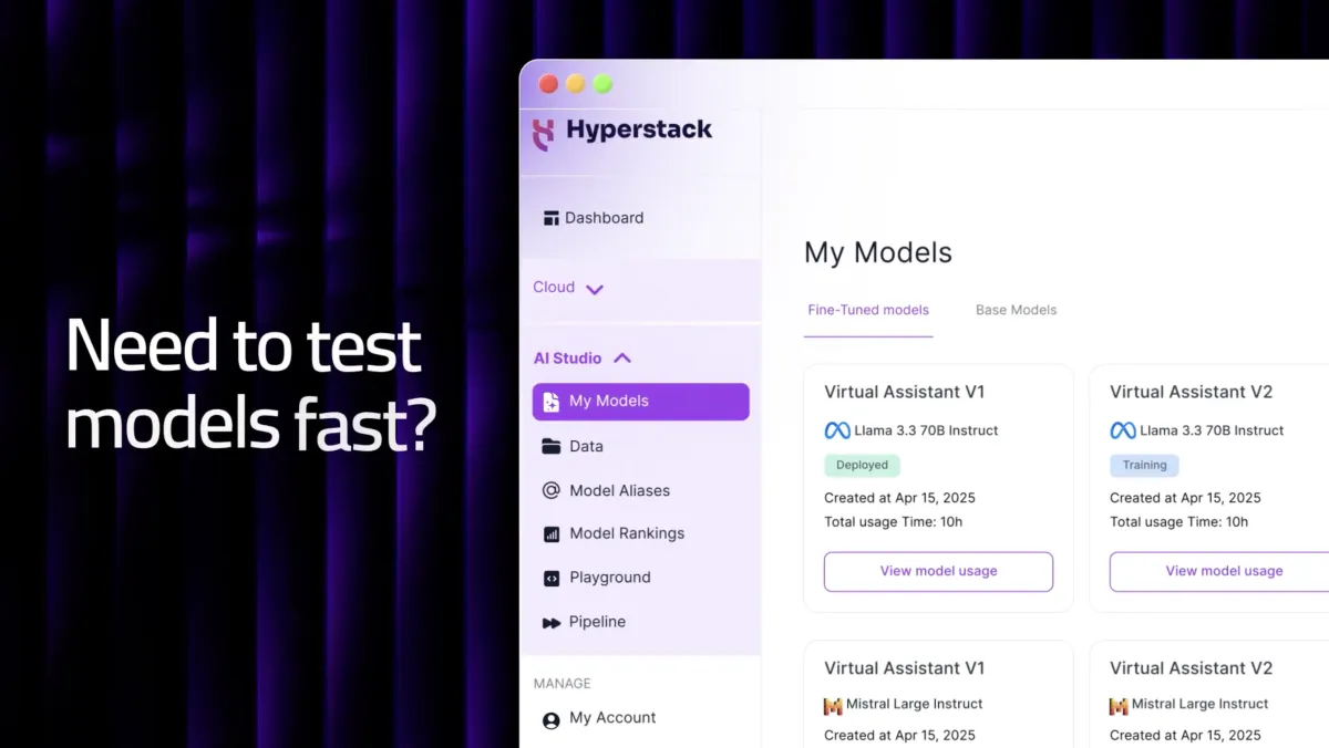 Frame from the product demo TimeFrame made for Hyperstack AI